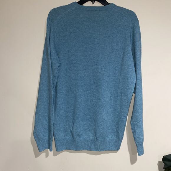 RODD & GUNN Queens town Sweater Optim Wool Cashmere Merino Lagoon Blue Med - Picture 5 of 7